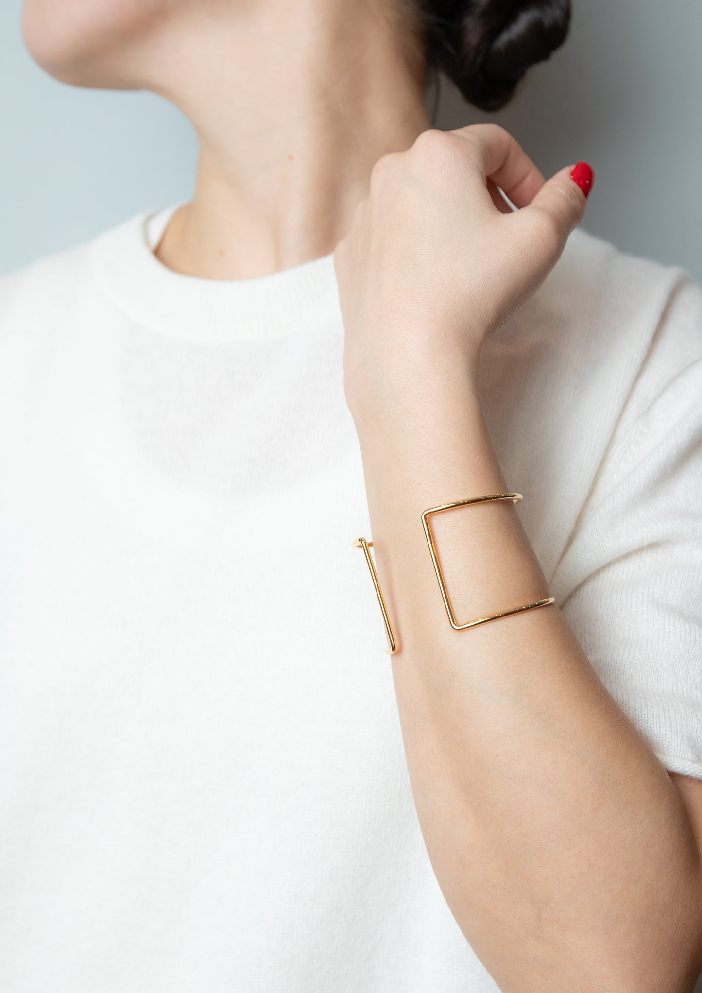 Double Slim Cuff in Gold