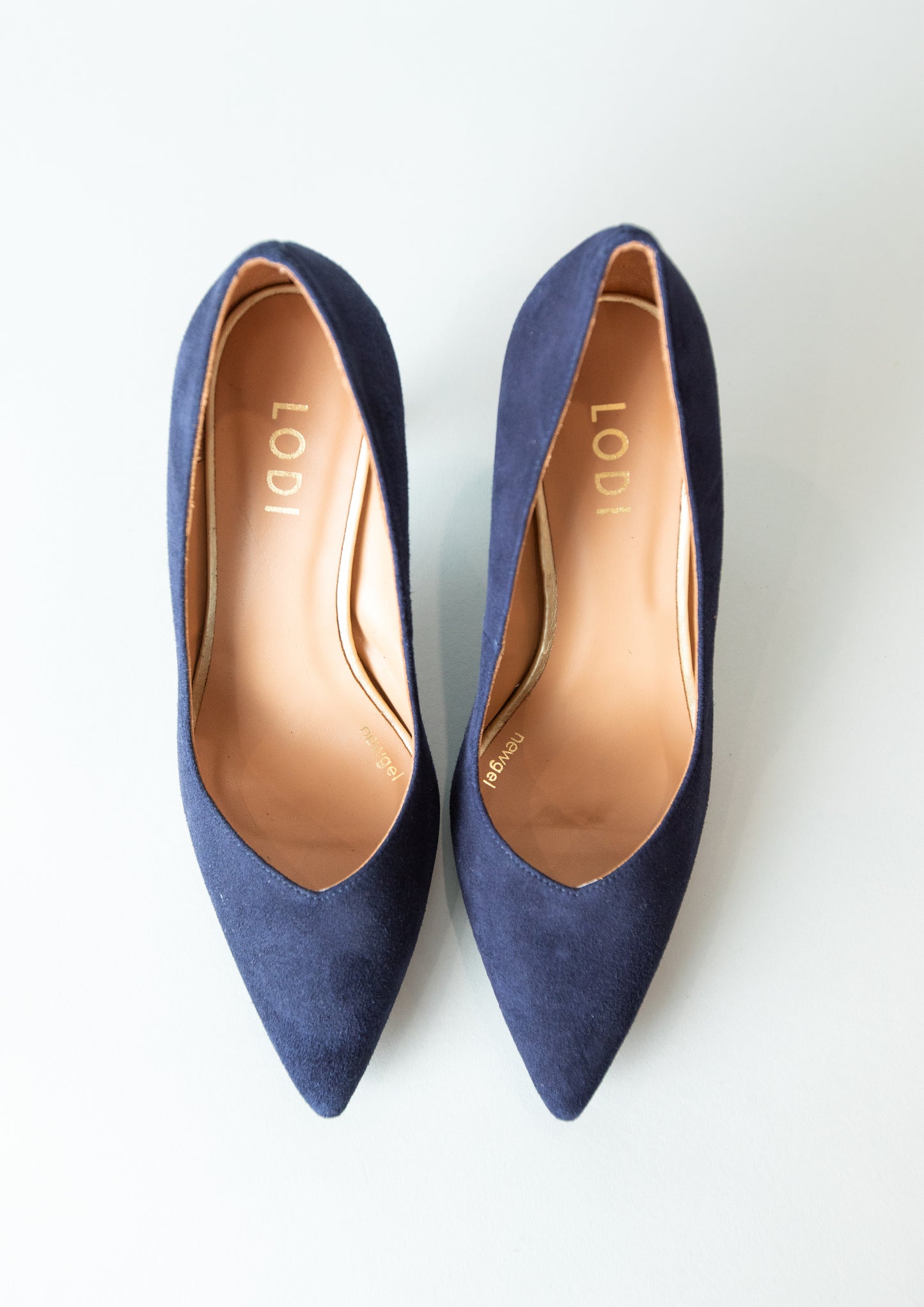 Rabot Heels in Navy Suede