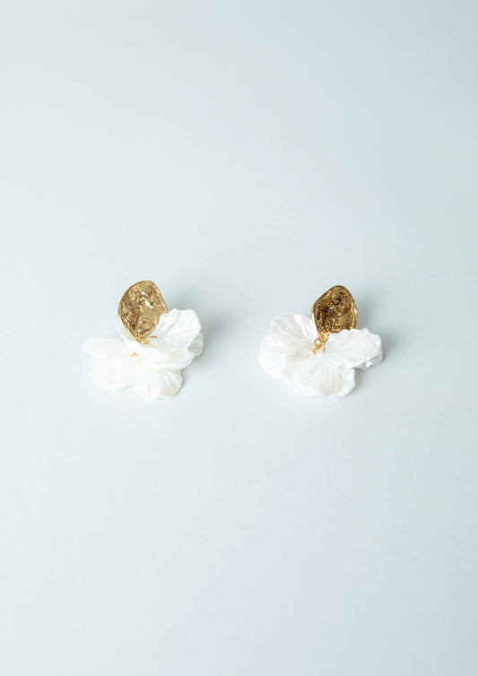 Dahlia Gold Drop Earrings