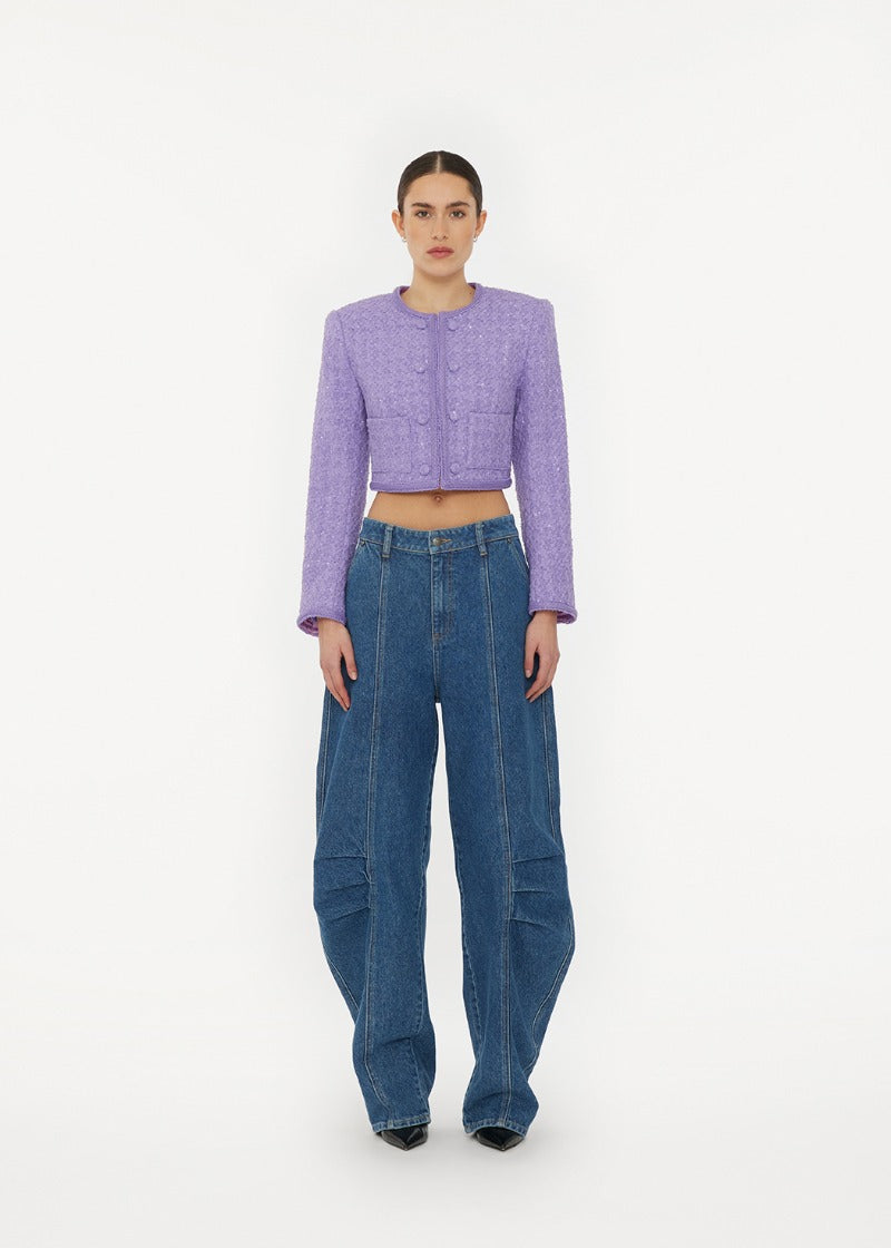 TWILL CARGO PANTS DENIM - ROTATE