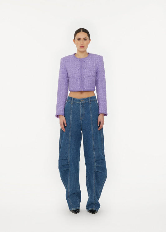 TWILL CARGO PANTS DENIM - ROTATE