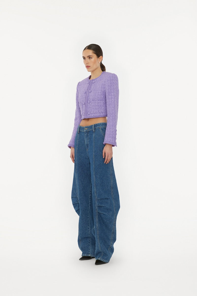 TWILL CARGO PANTS DENIM - ROTATE