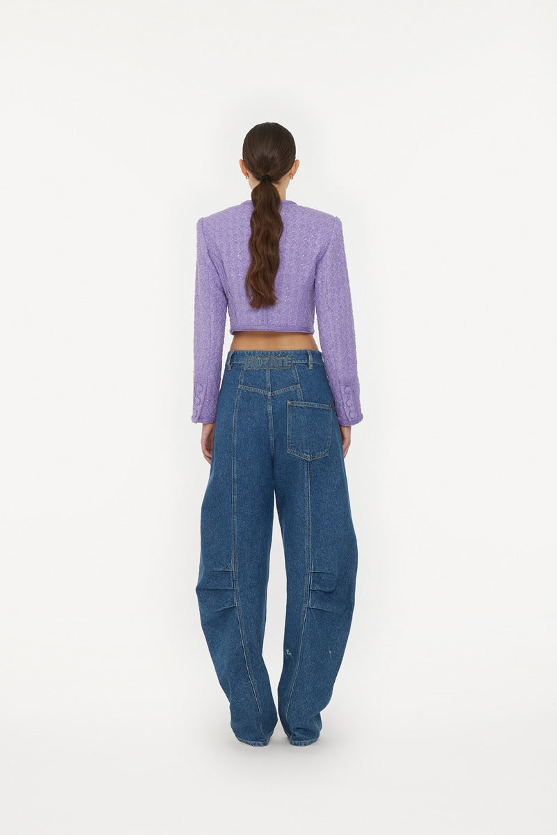 TWILL CARGO PANTS DENIM - ROTATE