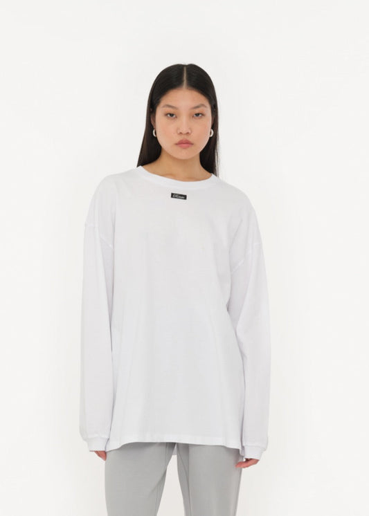 THIN JERSEY LONG SLEEVE TOP WHITE - ROTATE SUNDAY