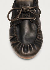 Rowan Vintage Effect Leather Loafers in Brown