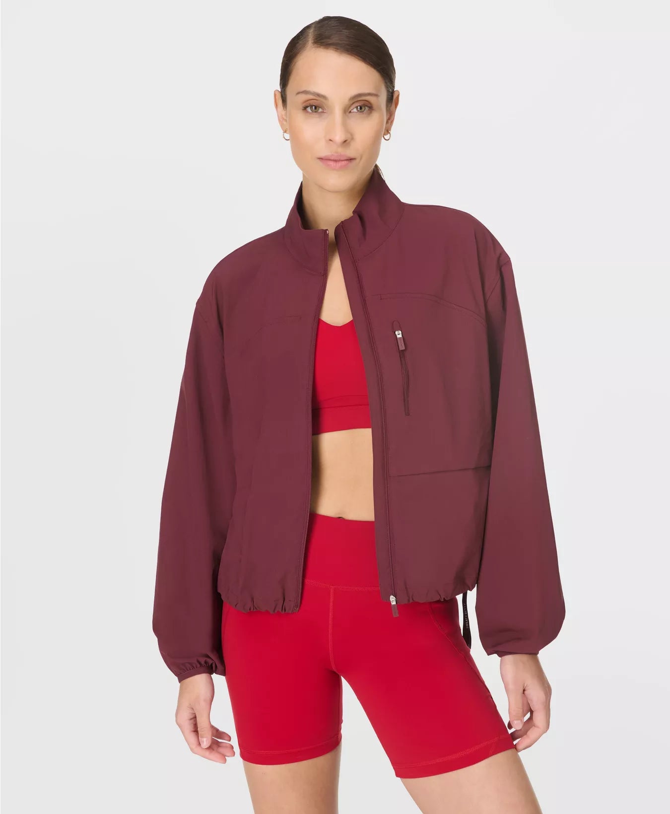 Training Shell Jacket in Garnet Red