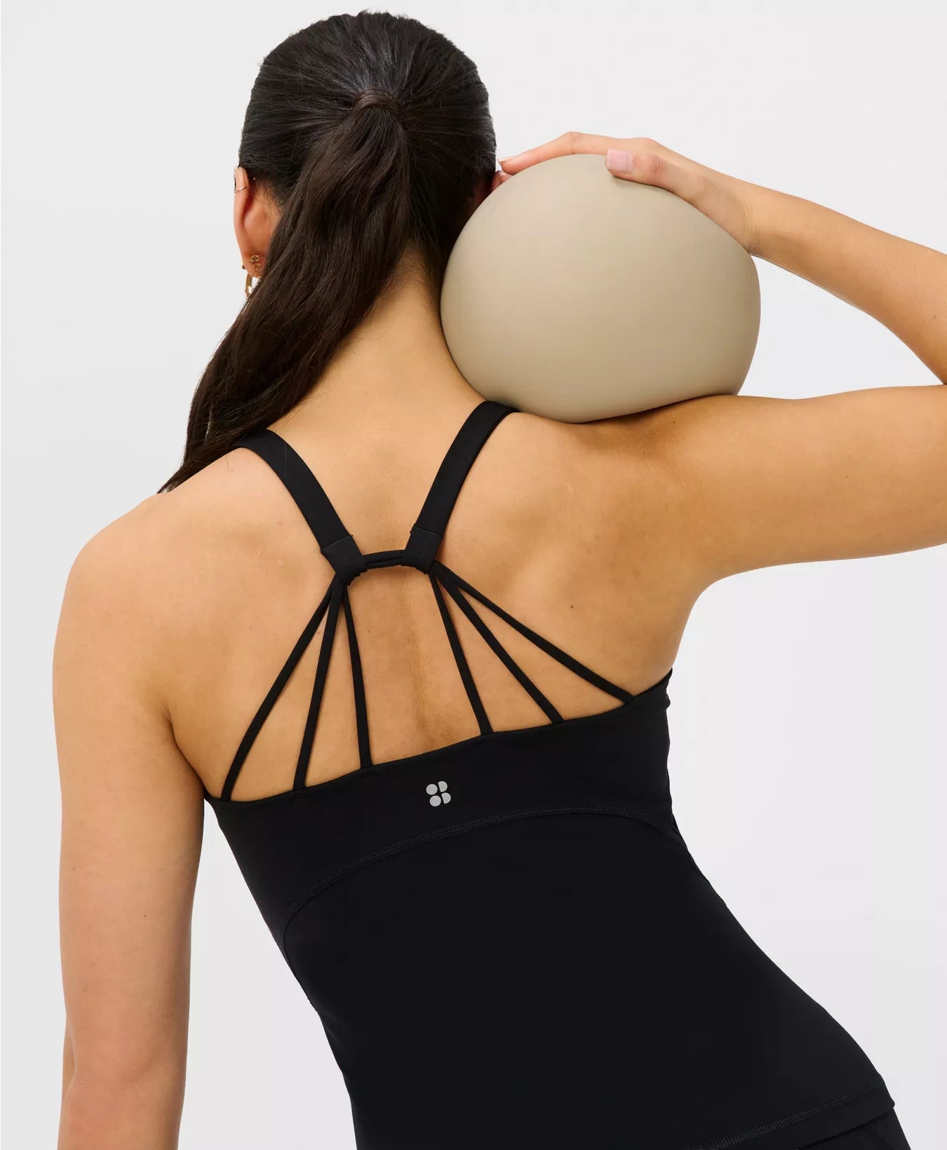 Ultimate Studio Yoga Strappy Back Vest in Black