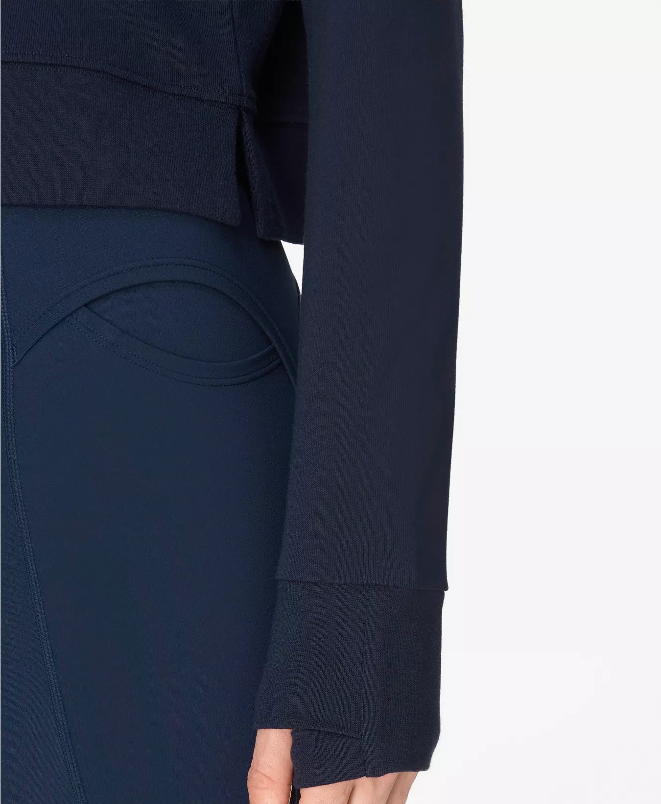 After Class Funnel Neck Sweatshirt in Navy Blue