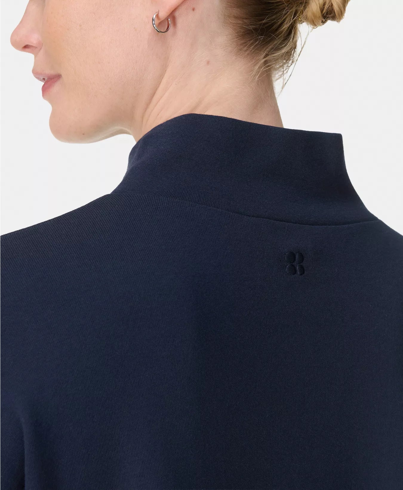 After Class Funnel Neck Sweatshirt in Navy Blue