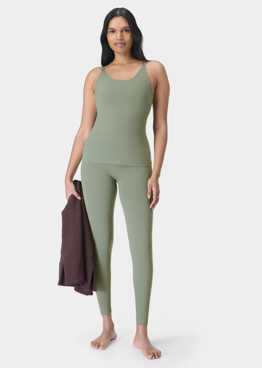 Ultimate studio twin strap bra tank - willow green - Sweaty Betty