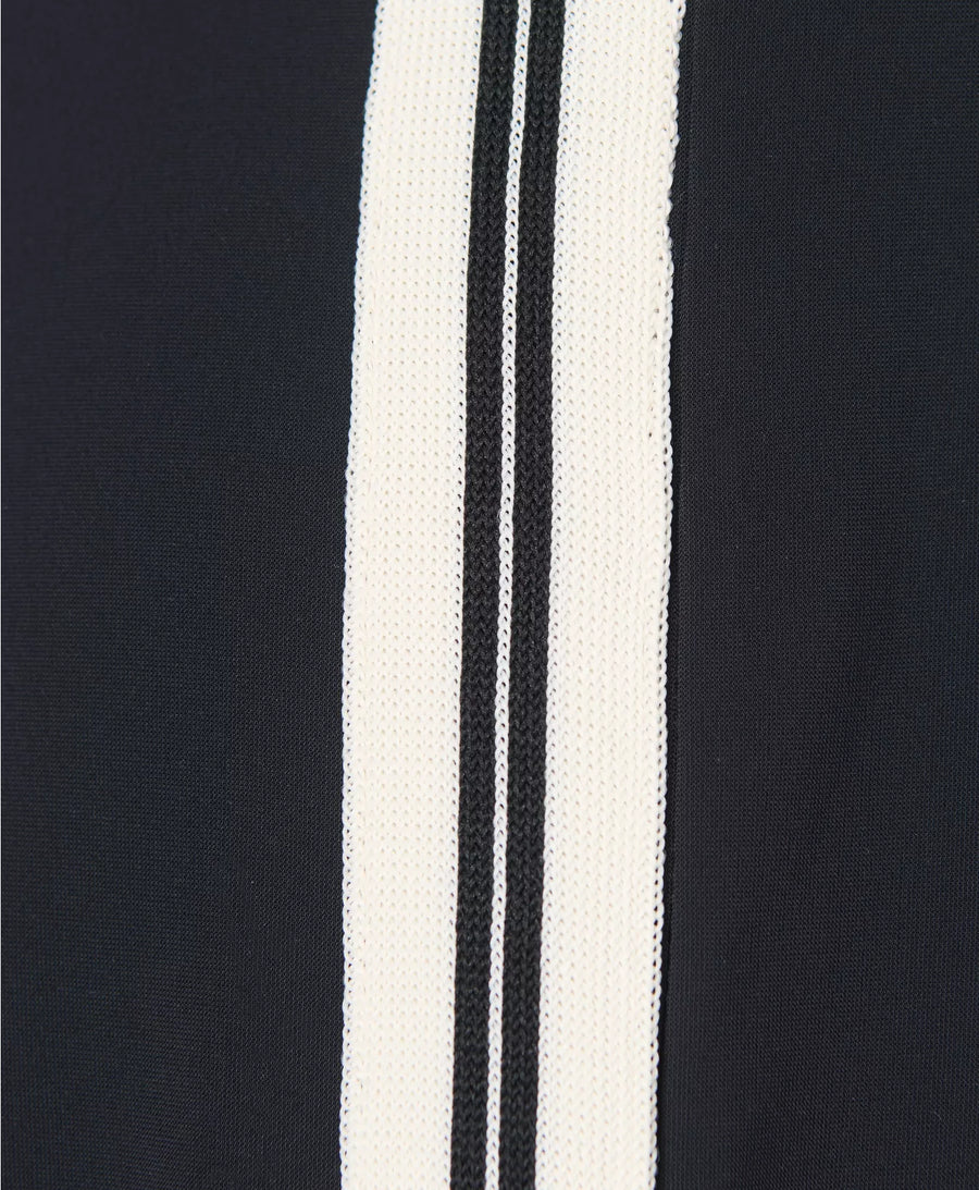 Explorer Side Stripe Wide Leg Trousers 32" in Black
