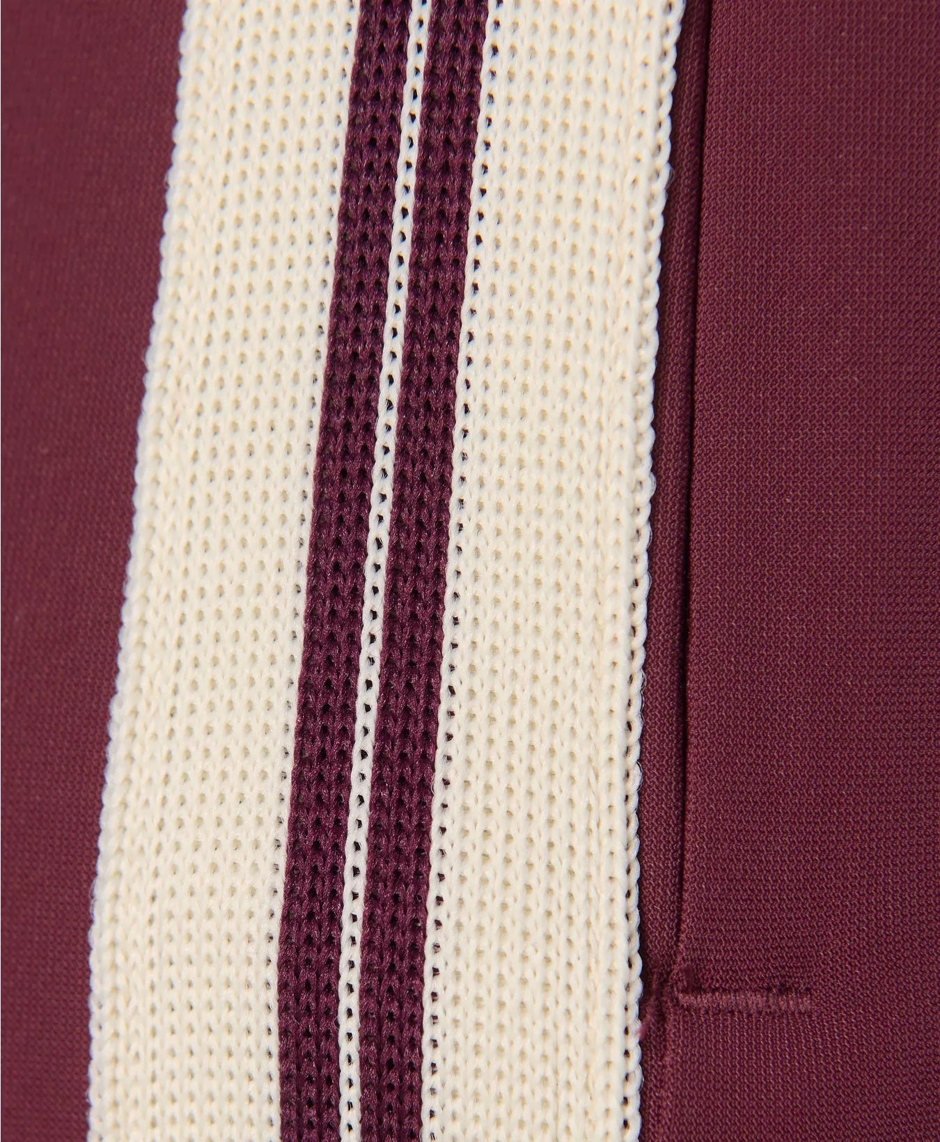 Explorer Side Stripe Wide Leg 32" Trousers in Garnet Red