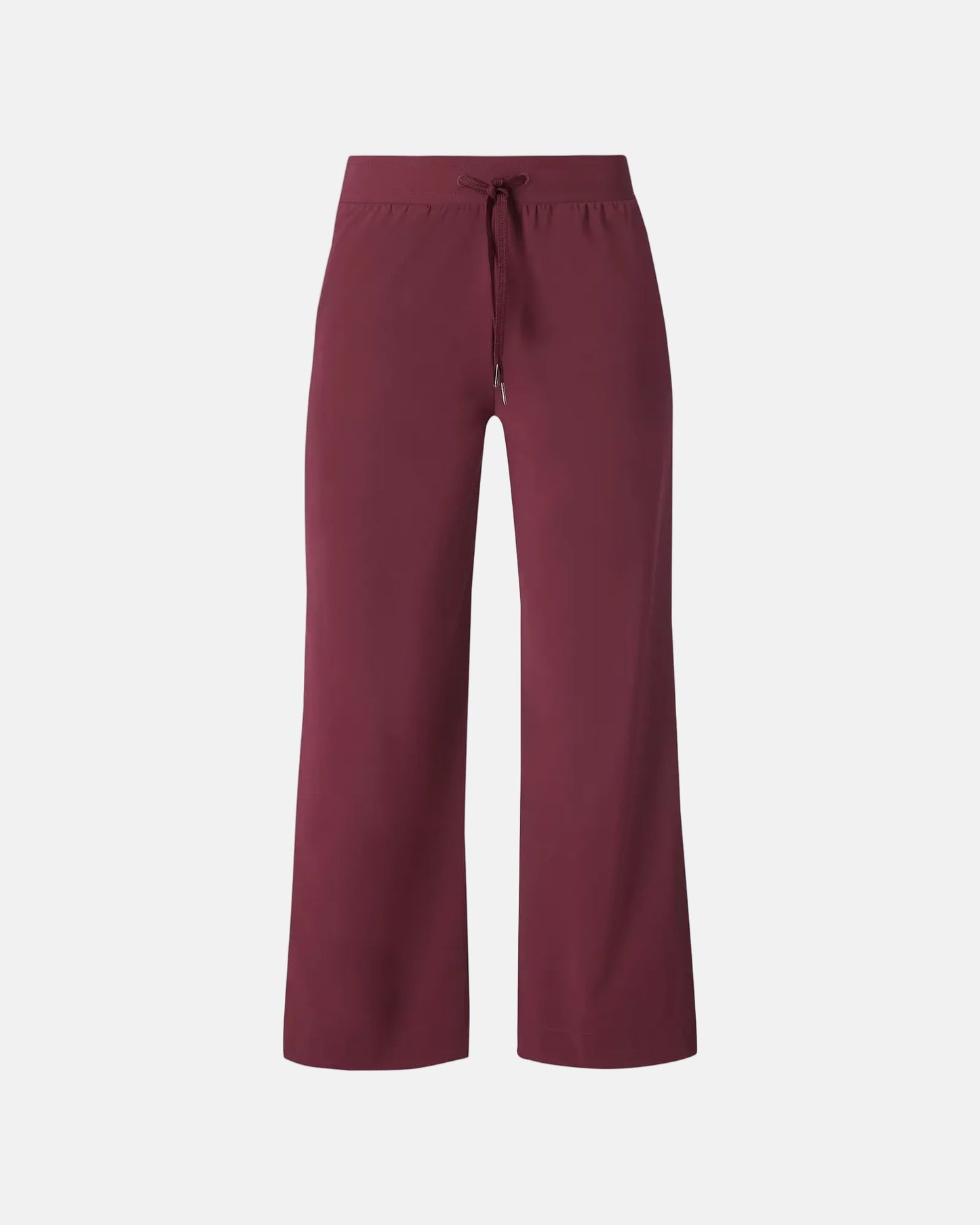 Explorer Side Stripe Wide Leg 32" Trousers in Garnet Red