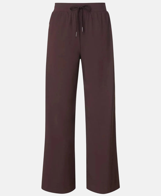 Explorer Side Stripe Wide Leg Trousers in Sable Brown