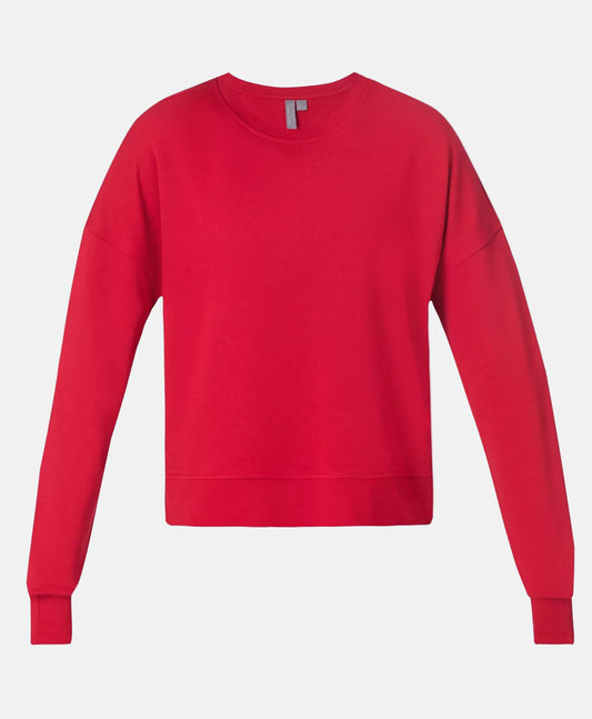 After Class Crop Sweatshirt in Pepper Red