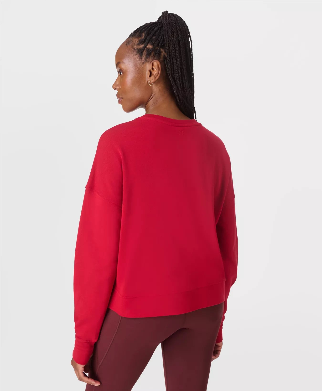 After Class Crop Sweatshirt in Pepper Red