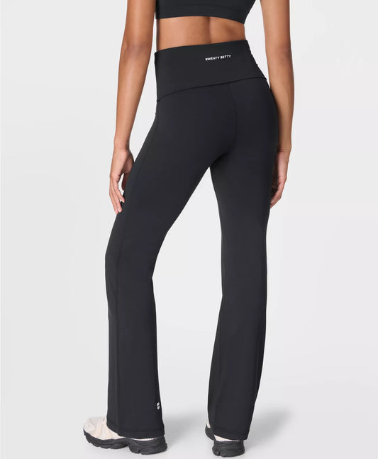 All Day Foldover Waist Trouser in Black