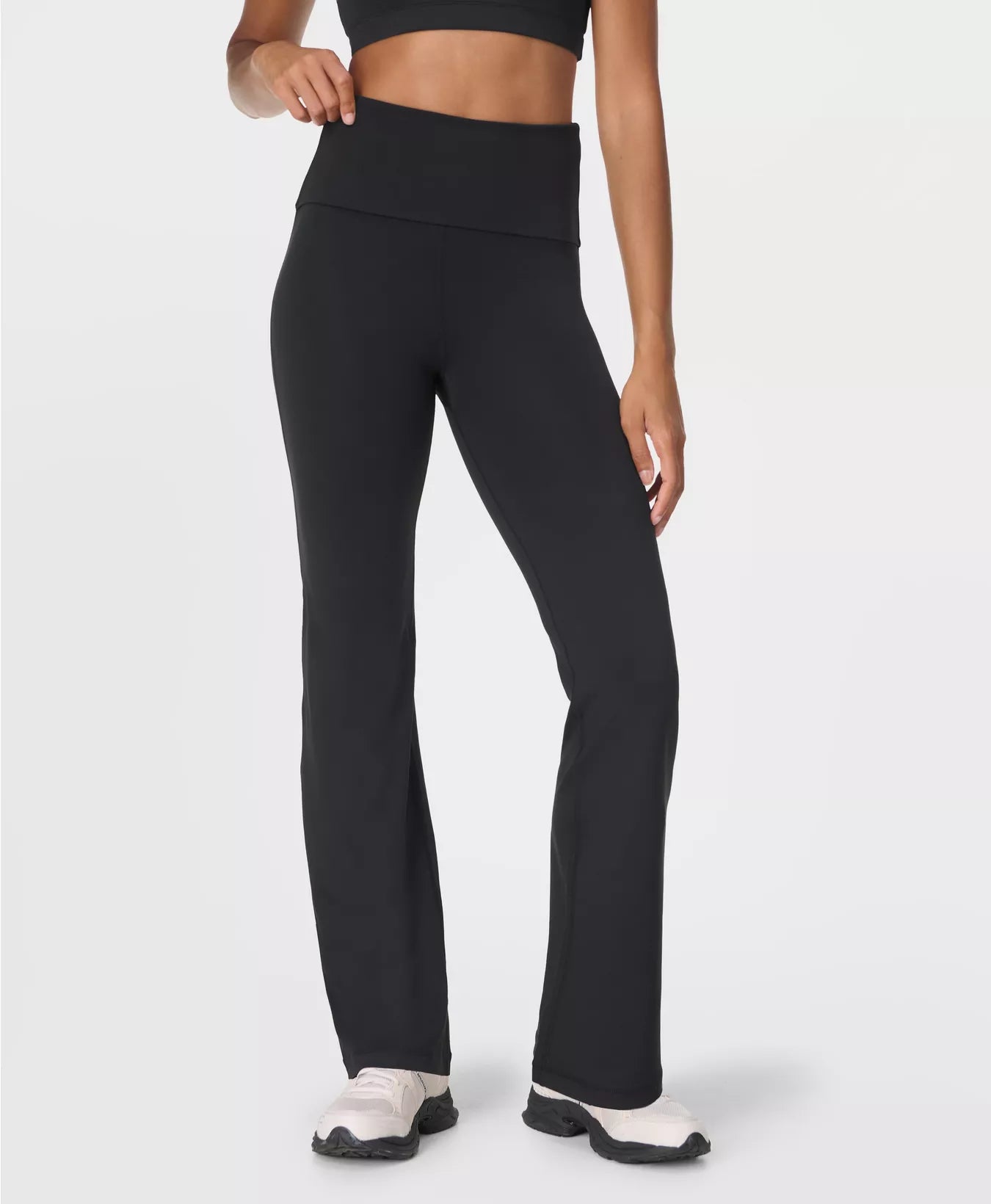 All Day Foldover Waist Trouser in Black
