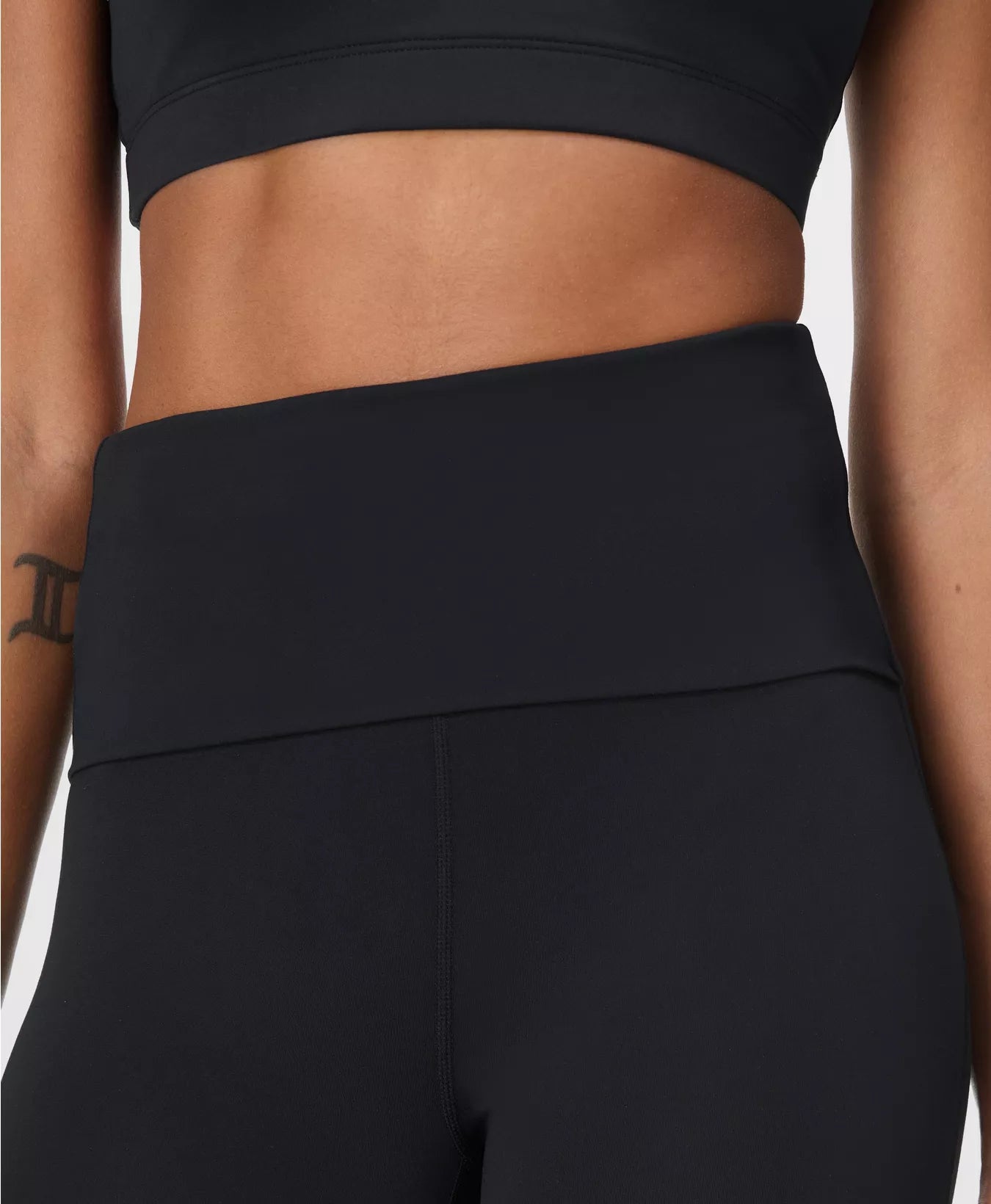 All Day Foldover Waist Trouser in Black