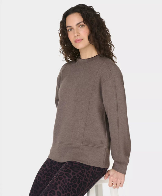 Wind Down Crew Neck Pullover in Taupe