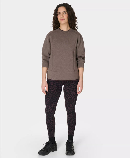 Wind Down Crew Neck Pullover in Taupe