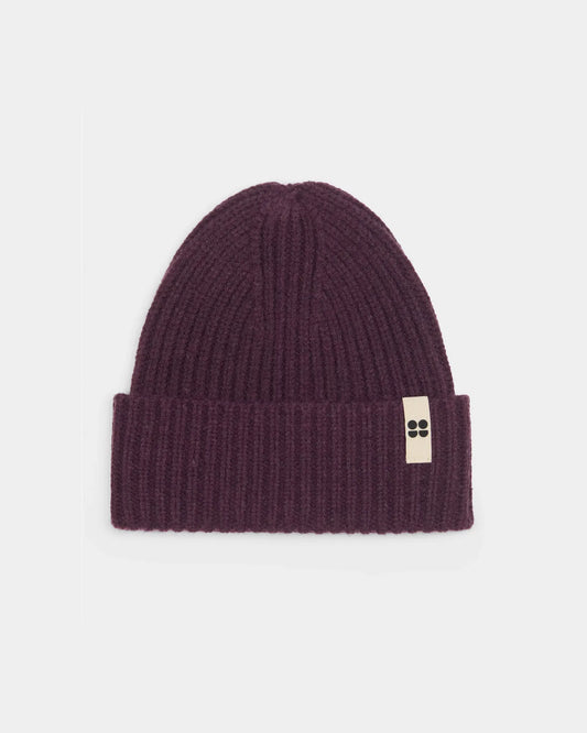 Soft Cloud Knitted Beanie in Neptune Purple