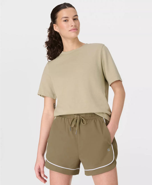 Explorer Track Piped Shorts in Agave Green
