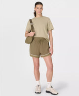 Explorer Track Piped Shorts in Agave Green
