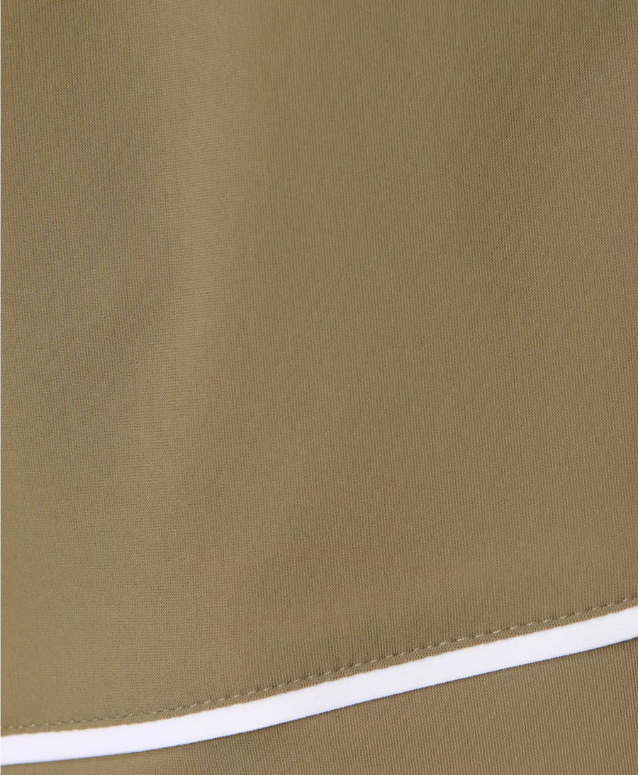 Explorer Track Piped Shorts in Agave Green
