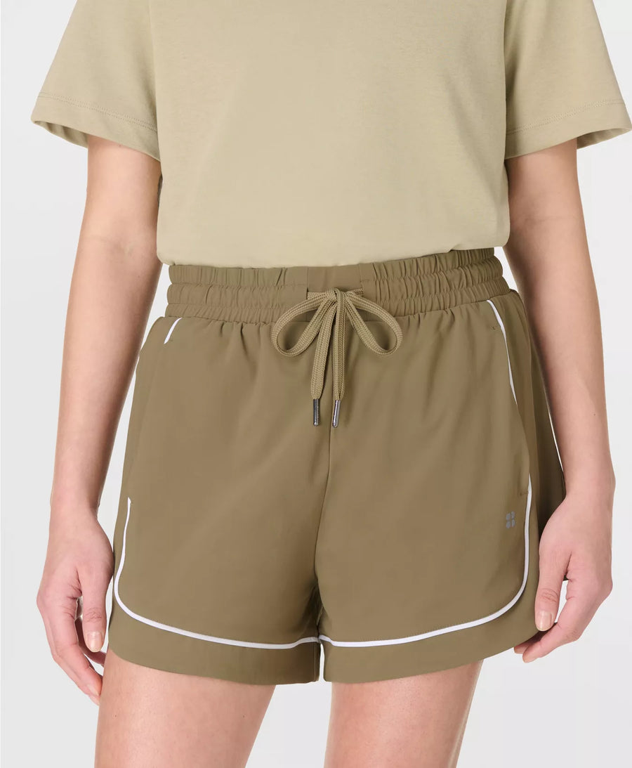 Explorer Track Piped Shorts in Agave Green