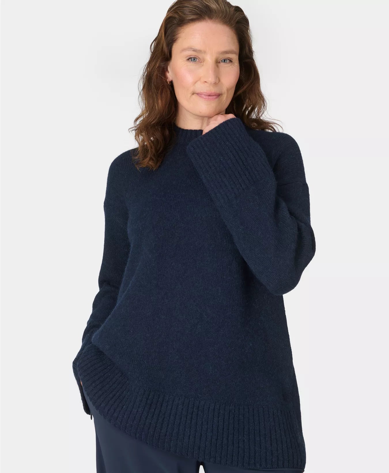 Alpine Wool Crew Neck in Navy