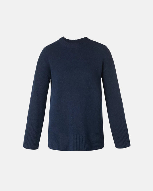 Alpine Wool Crew Neck in Navy