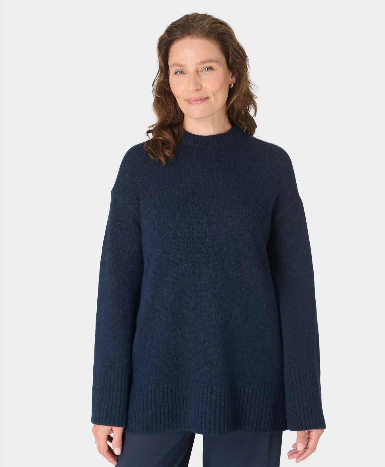 Alpine Wool Crew Neck in Navy