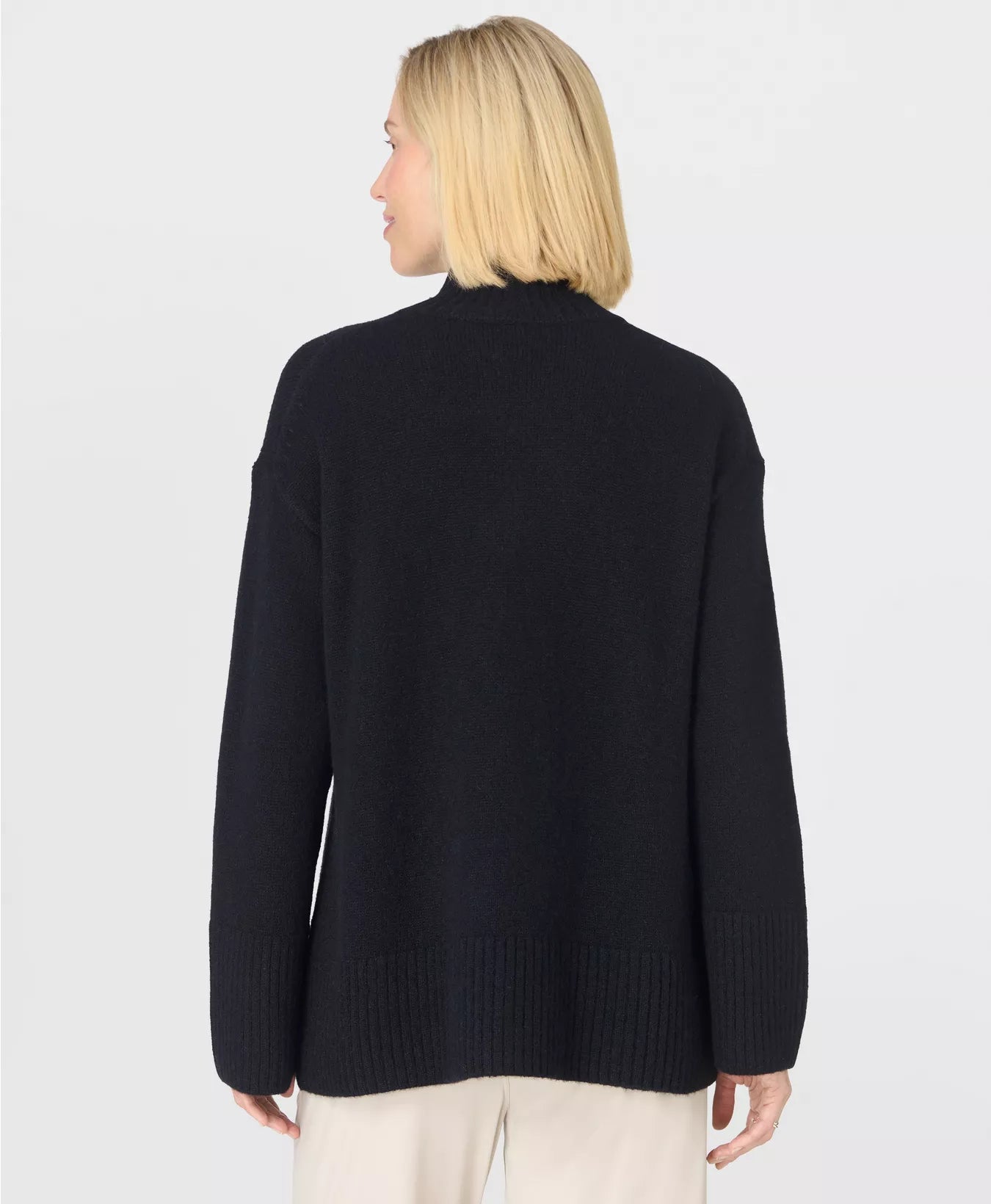 Alpine Wool Funnel Neck in Black