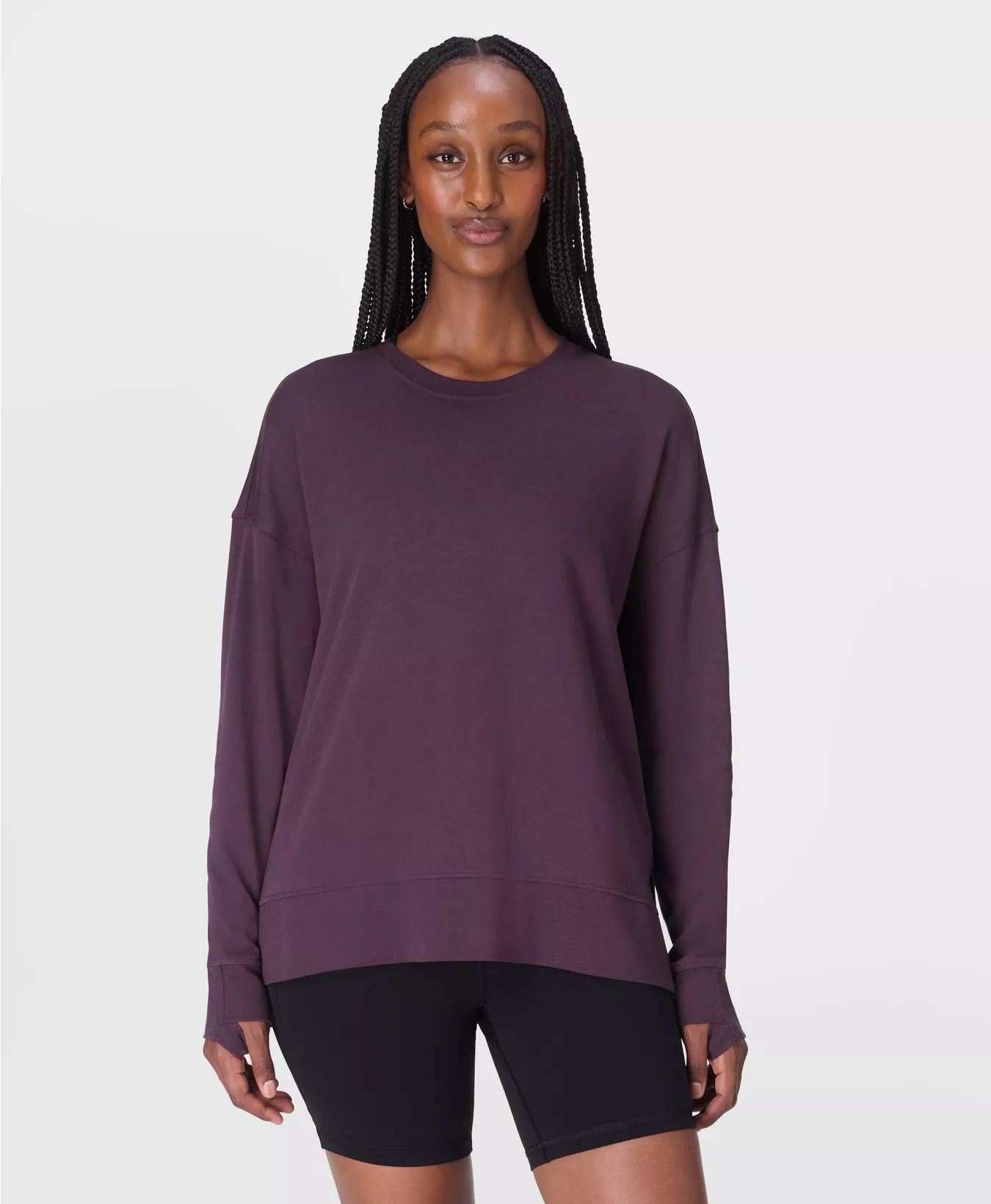After Class Longline Sweatshirt in Neptune Purple