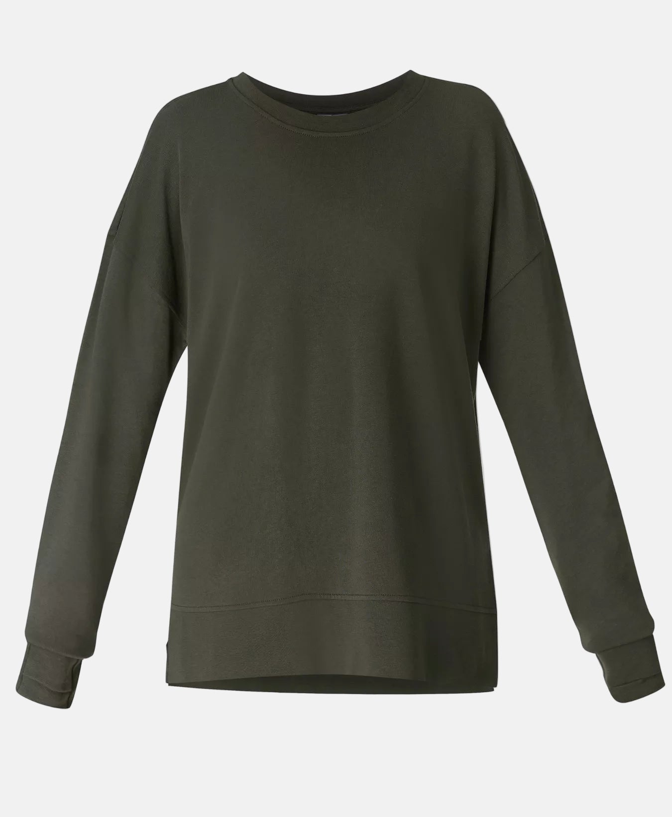 After Class Longline Sweatshirt in Nori Green