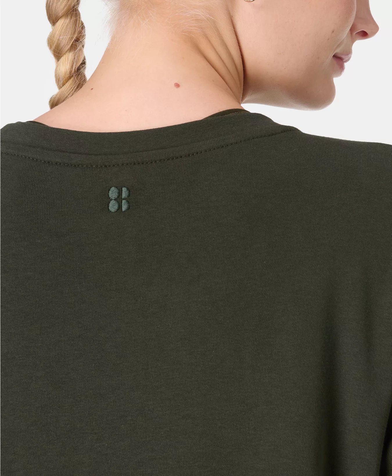After Class Longline Sweatshirt in Nori Green