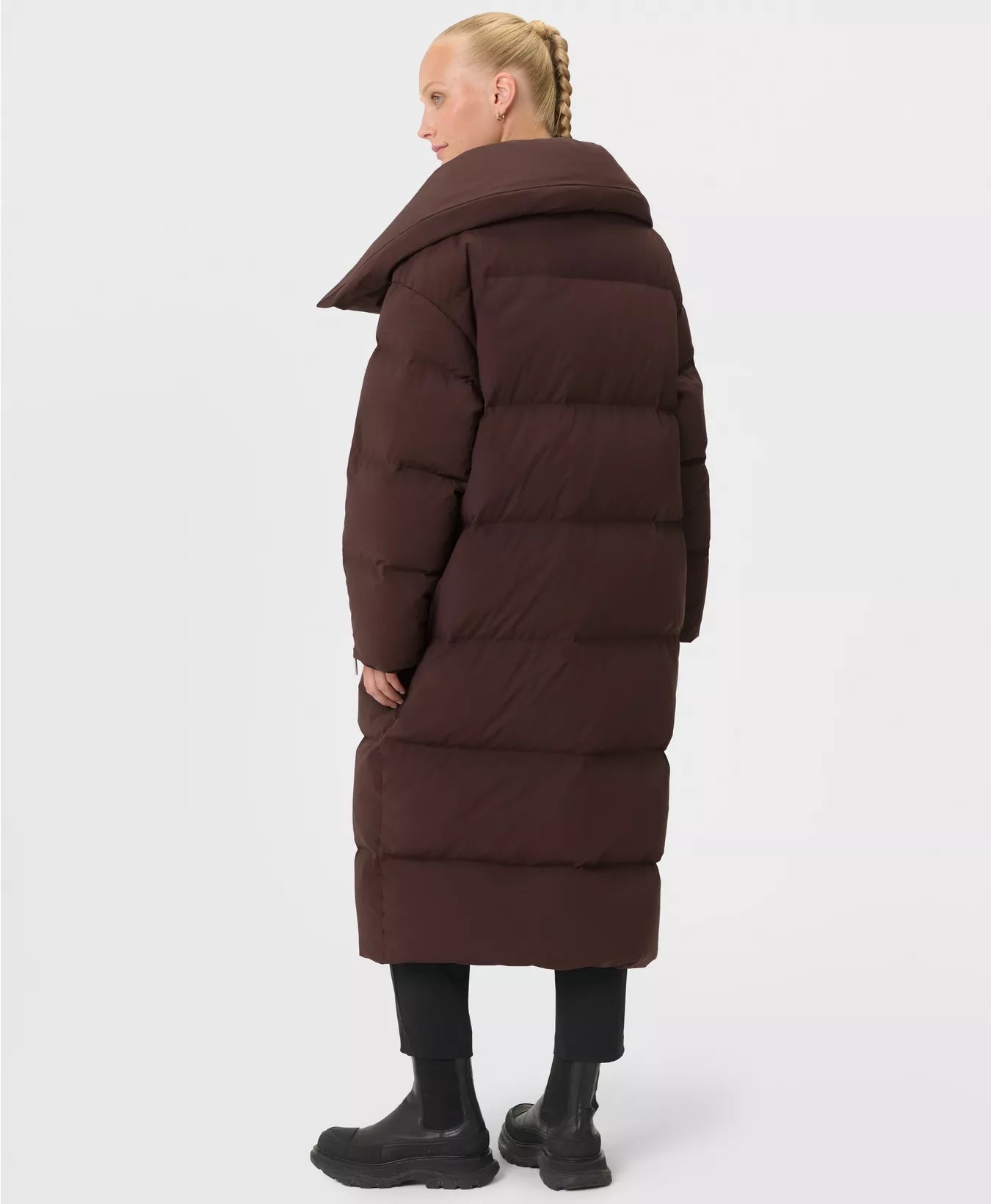 Nimbus Cloud Longline Puffer in Sable Brown