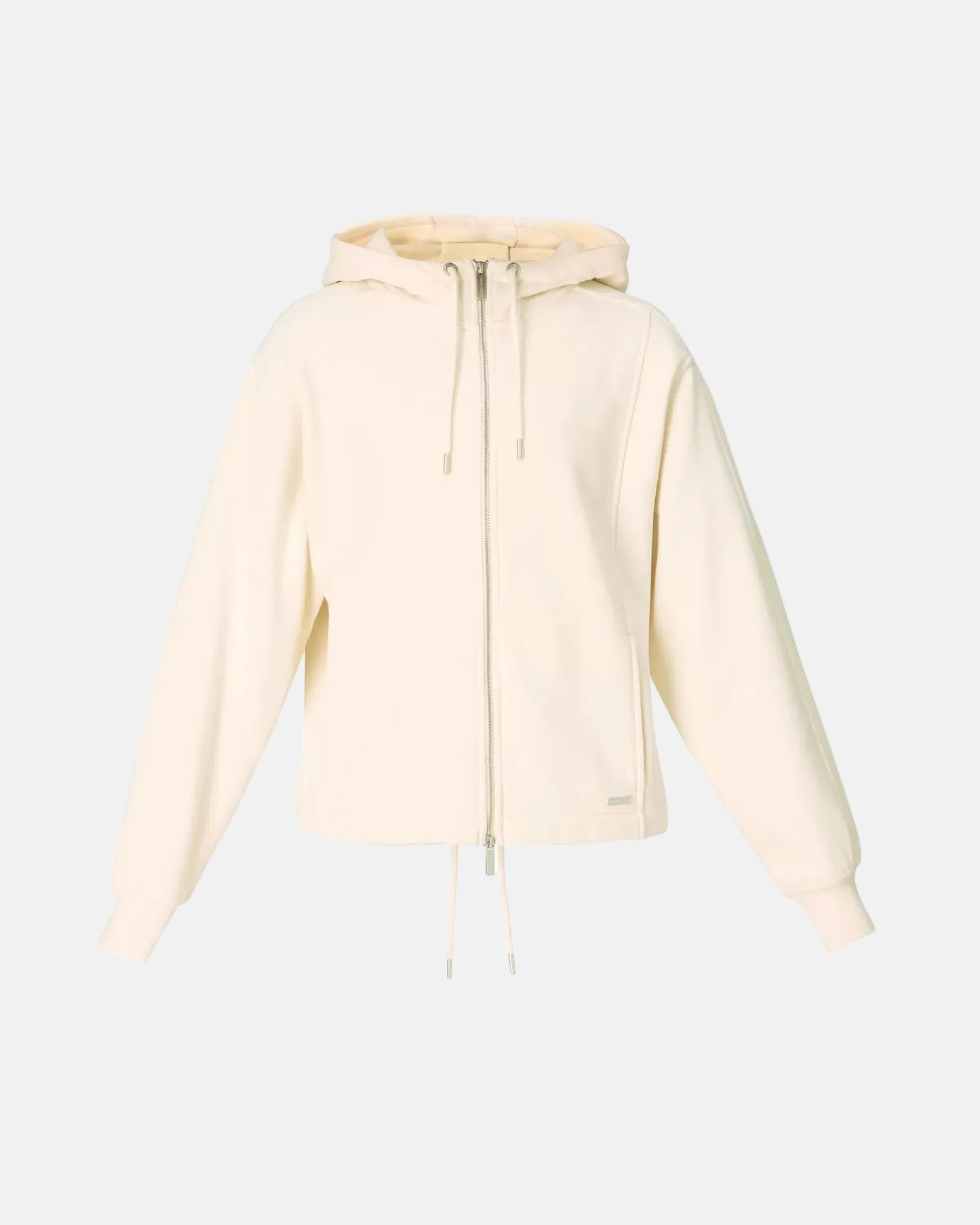 Premium Brushed Zip Through in Cream Beige