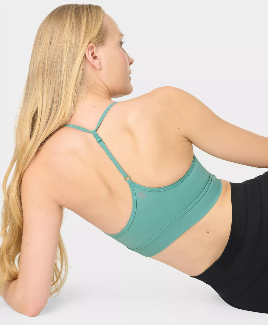 Ultimate Studio Ribbed Bra in Quartz Green