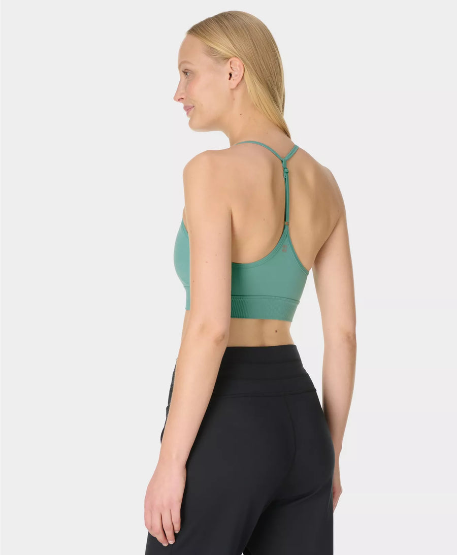 Ultimate Studio Ribbed Bra in Quartz Green