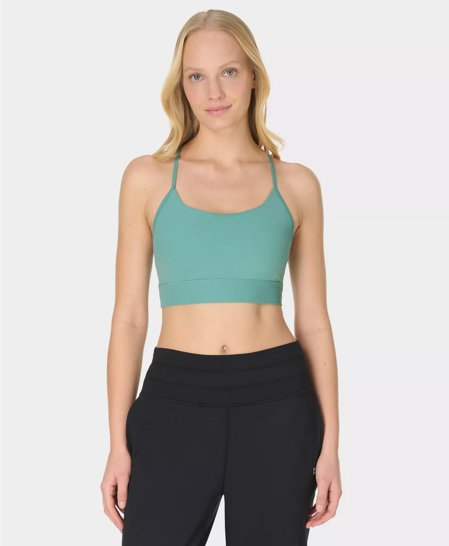 Ultimate Studio Ribbed Bra in Quartz Green