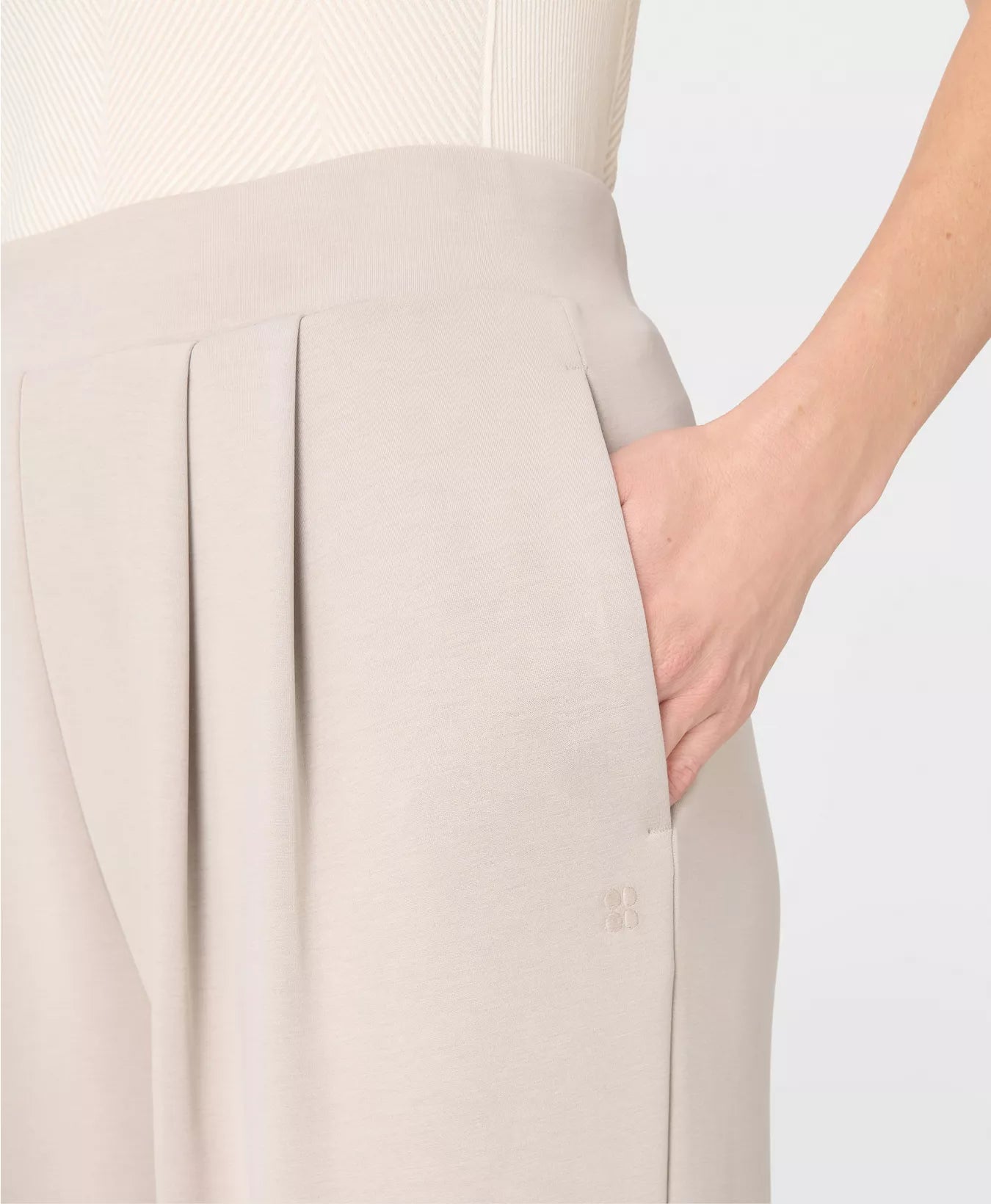 Wide Leg Trouser in Sand Wash