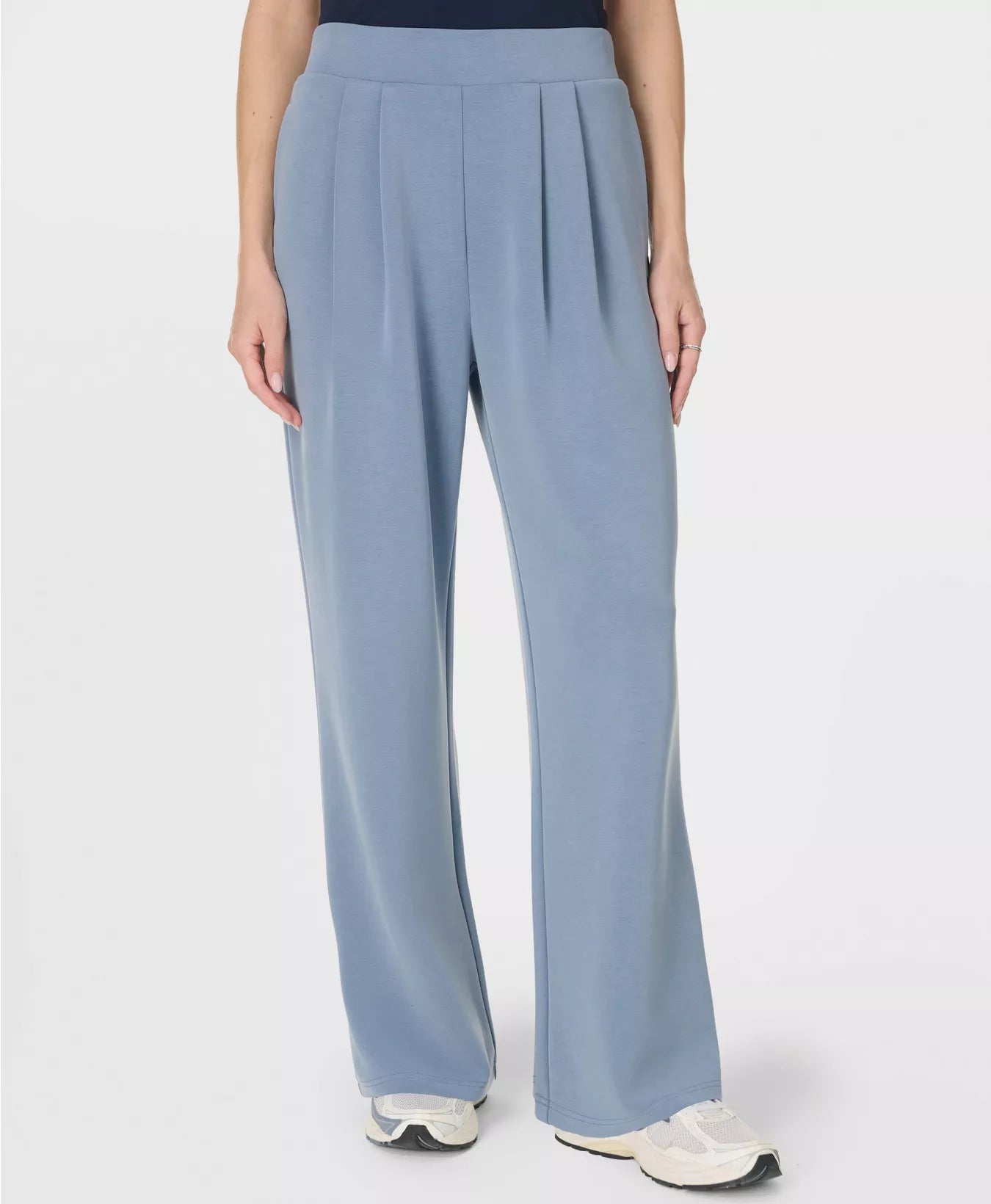 Sand Wash Wide Leg Trousers in Luxe Blue