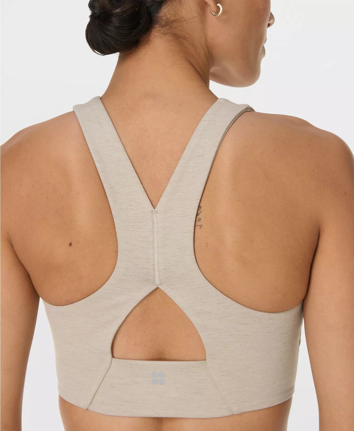 Ultimate Move Marl Sports Bra in Dusk Beige