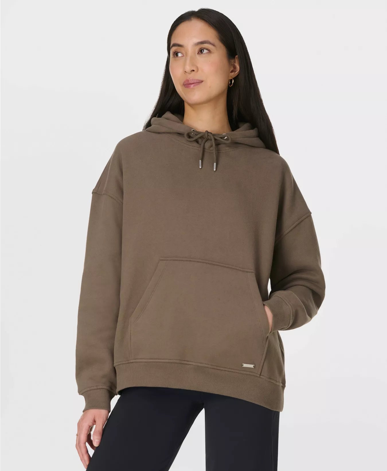 Premium Brushed Classic Hoodie in Dark Timber Brown