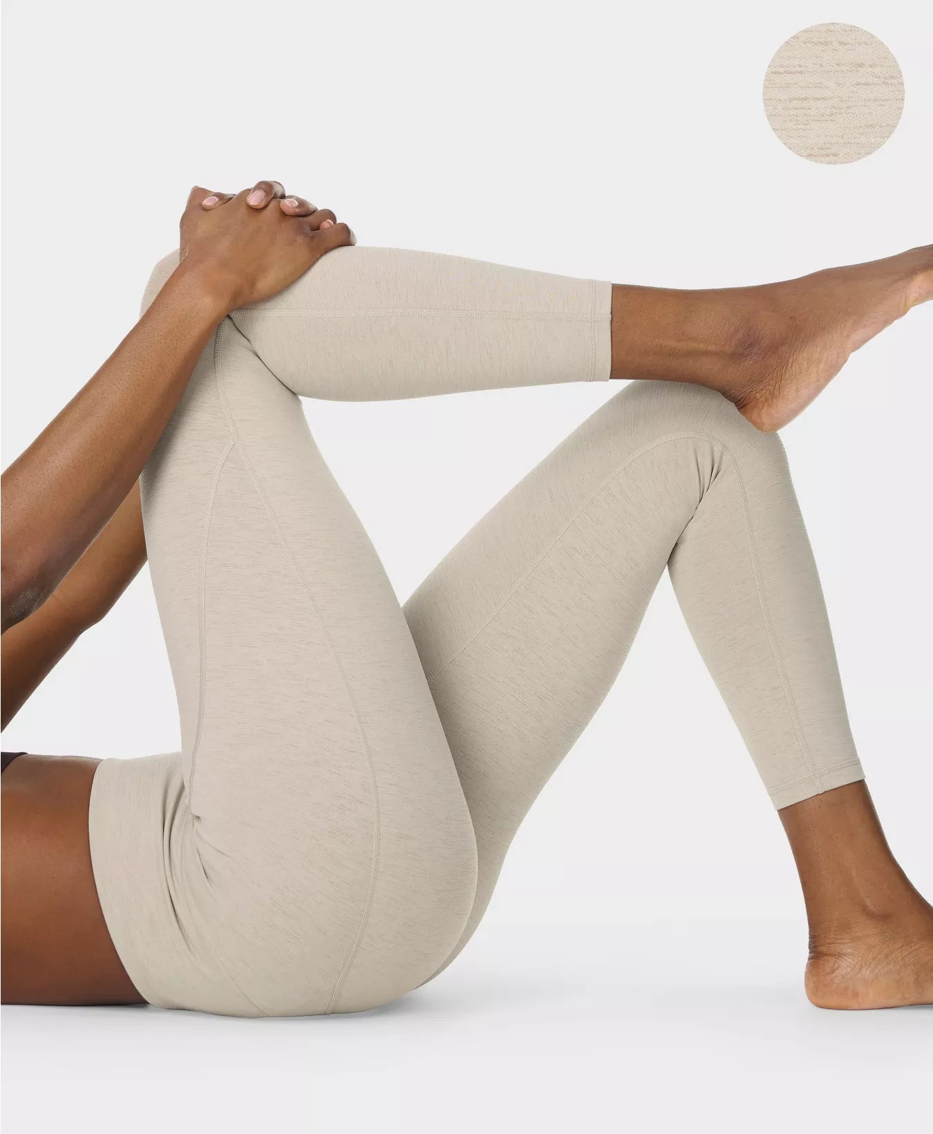 Ultimate Move 7/8 Marl Leggings in Dusk Beige