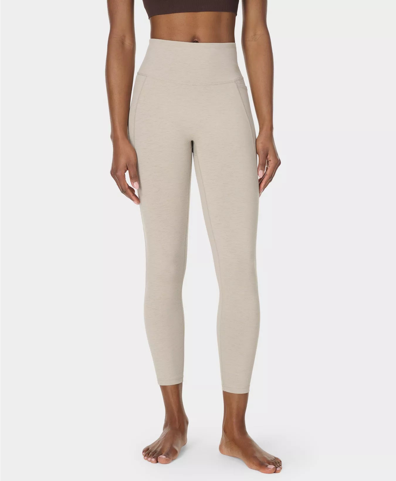 Ultimate Move 7/8 Marl Leggings in Dusk Beige