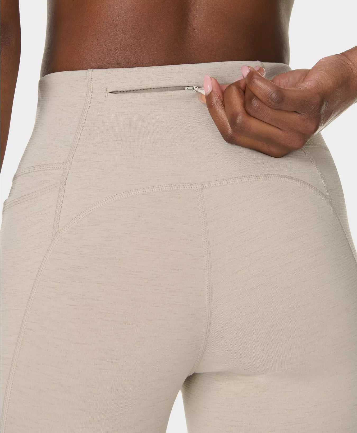 Ultimate Move 7/8 Marl Leggings in Dusk Beige