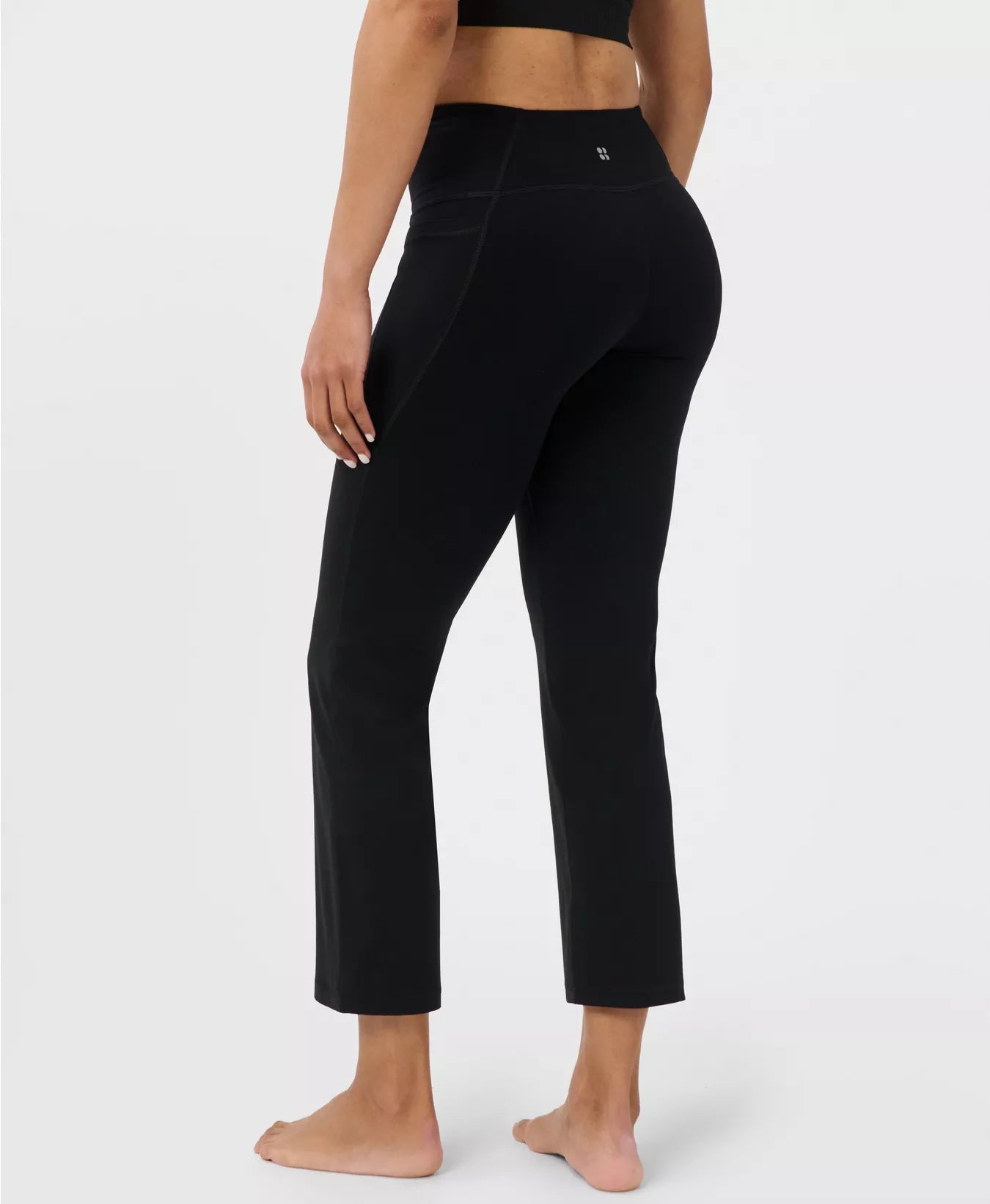 Ultimate Studio Yoga Crop Flare Trousers in Black